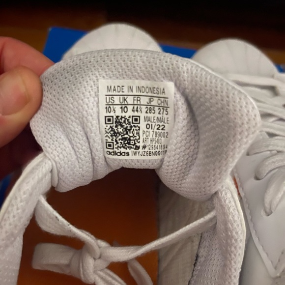 Adidas Superstar Originals White/Orange MEN’S 10.5 - Picture 5 of 6